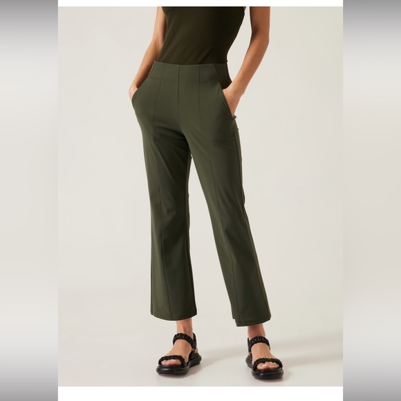 Athleta Cosmic Kick Flare Pant // Aspen Olive - Picture 1 of 13